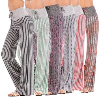 Causal Women Autumn Striped Print Pants 2018 Drawstring Wide Leg Pants Loose Straight Trousers Long Female Plus Size Trousers
Causal Women Autumn Striped Print Pants 2018 Drawstring Wide Leg Pants Loose Straight Trousers Long Female Plus Size Trousers