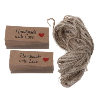 100 PCS Retro Kraft Paper Tags DIY Handmade Cards Price Tags for Wedding Birthday With 10m Rope
100 PCS Retro Kraft Paper Tags DIY Handmade Cards Price Tags for Wedding Birthday With 10m Rope