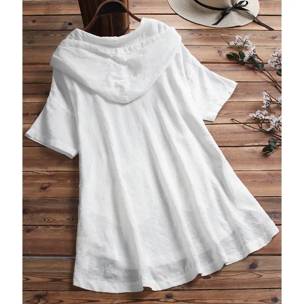 2019 Women blouses Plaid Button Hooded High Low Plus Size Blouse With Pokcets ladies tunic summer blouses chemise femme BD
2019 Women blouses Plaid Button Hooded High Low Plus Size Blouse With Pokcets ladies tunic summer blouses chemise femme BD