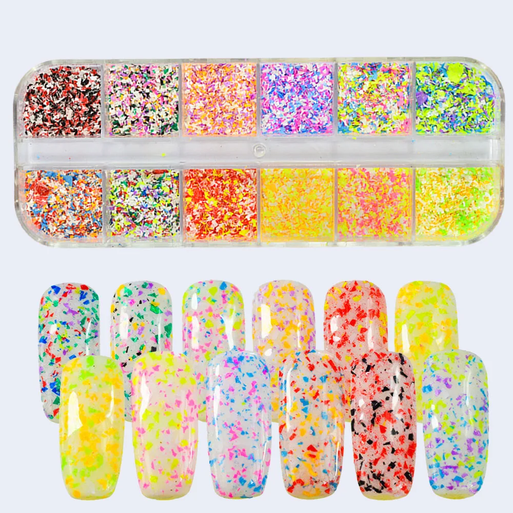 Mixed 12 Color 1 Case Christmas Flakes Nail Sequins Irregulare Snowflakes Powder Manicure Nails Art Glitter Paillettes TRXH
Mixed 12 Color 1 Case Christmas Flakes Nail Sequins Irregulare Snowflakes Powder Manicure Nails Art Glitter Paillettes TRXH