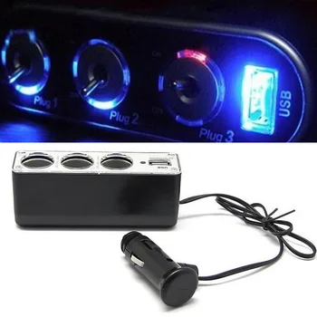 Factory price New USB Charger Supply Triple Sockets Car Cigarette Lighter Splitter cargador Free Shipping
Factory price New USB Charger Supply Triple Sockets Car Cigarette Lighter Splitter cargador Free Shipping