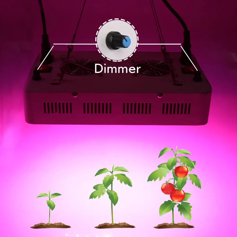 Dimmer 300W led grow light Double chips hydroponics lighting Full spectrum Herbs Flowers Medicine Veg Bloom Growth Greenhouse (1)