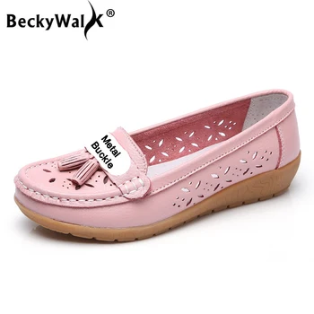 BeckyWalk 2020 Spring Women Genuine Leather Ballet Flats Casual Shoes Women Cutout Slip On Summer Flats Female Loafers WSH2842
BeckyWalk 2020 Spring Women Genuine Leather Ballet Flats Casual Shoes Women Cutout Slip On Summer Flats Female Loafers WSH2842
