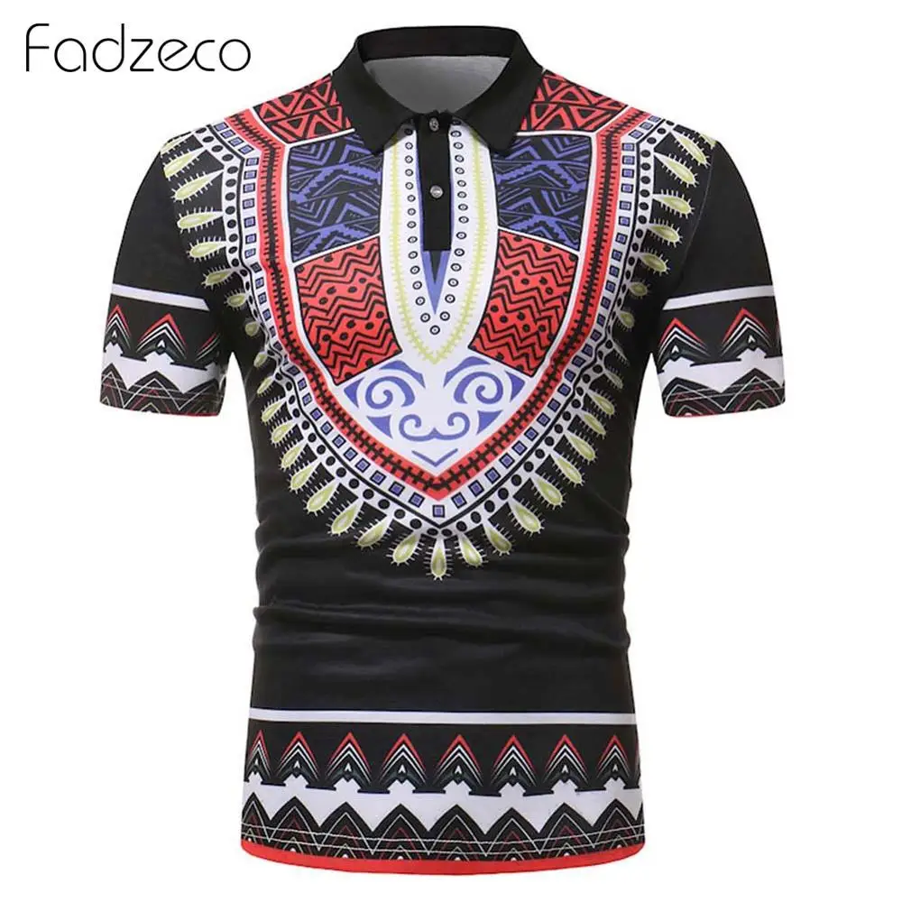 Fadzeco Men Summer African T-Shirt Dashiki Short Sleeve Polo Neck Tribal Printed Male Blouse Tops Ethnic Style Formal Shirts
Fadzeco Men Summer African T-Shirt Dashiki Short Sleeve Polo Neck Tribal Printed Male Blouse Tops Ethnic Style Formal Shirts