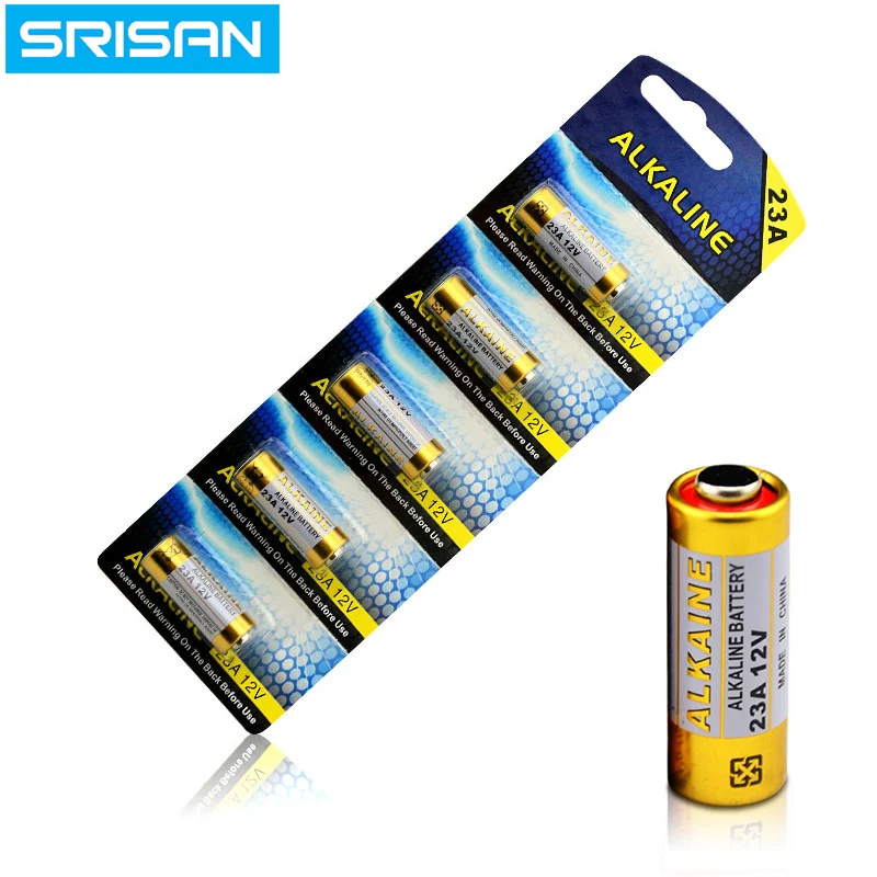SRISAN Новинка 5x/карта 5 шт./лот 23A12V батарея маленькая 23A 12 В 21/23 A23 E23A MN21 MS21 V23GA L1028