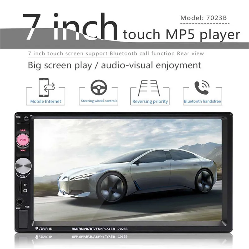 2 din Bluetooth Multimedia Car radio 7" HD Audio Stereo Player Bluetooth MP5 2Din Auto radio Touch Screen Digital Display USB TF
2 din Bluetooth Multimedia Car radio 7" HD Audio Stereo Player Bluetooth MP5 2Din Auto radio Touch Screen Digital Display USB TF