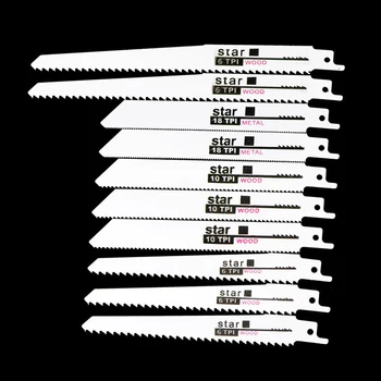 Reciprocating Saw Blades For Bi-Metal Metal Wood Cutting Blades 6" and 8" Jig Blade Saber
Reciprocating Saw Blades For Bi-Metal Metal Wood Cutting Blades 6" and 8" Jig Blade Saber