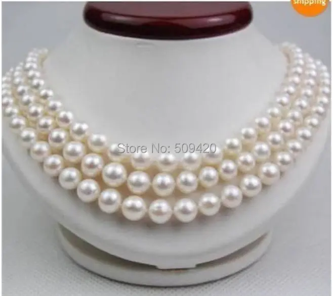 W&O658>> GGenuine triple strands10 mm south sea white pearl necklace 17"18"19
W&O658>> GGenuine triple strands10 mm south sea white pearl necklace 17"18"19
