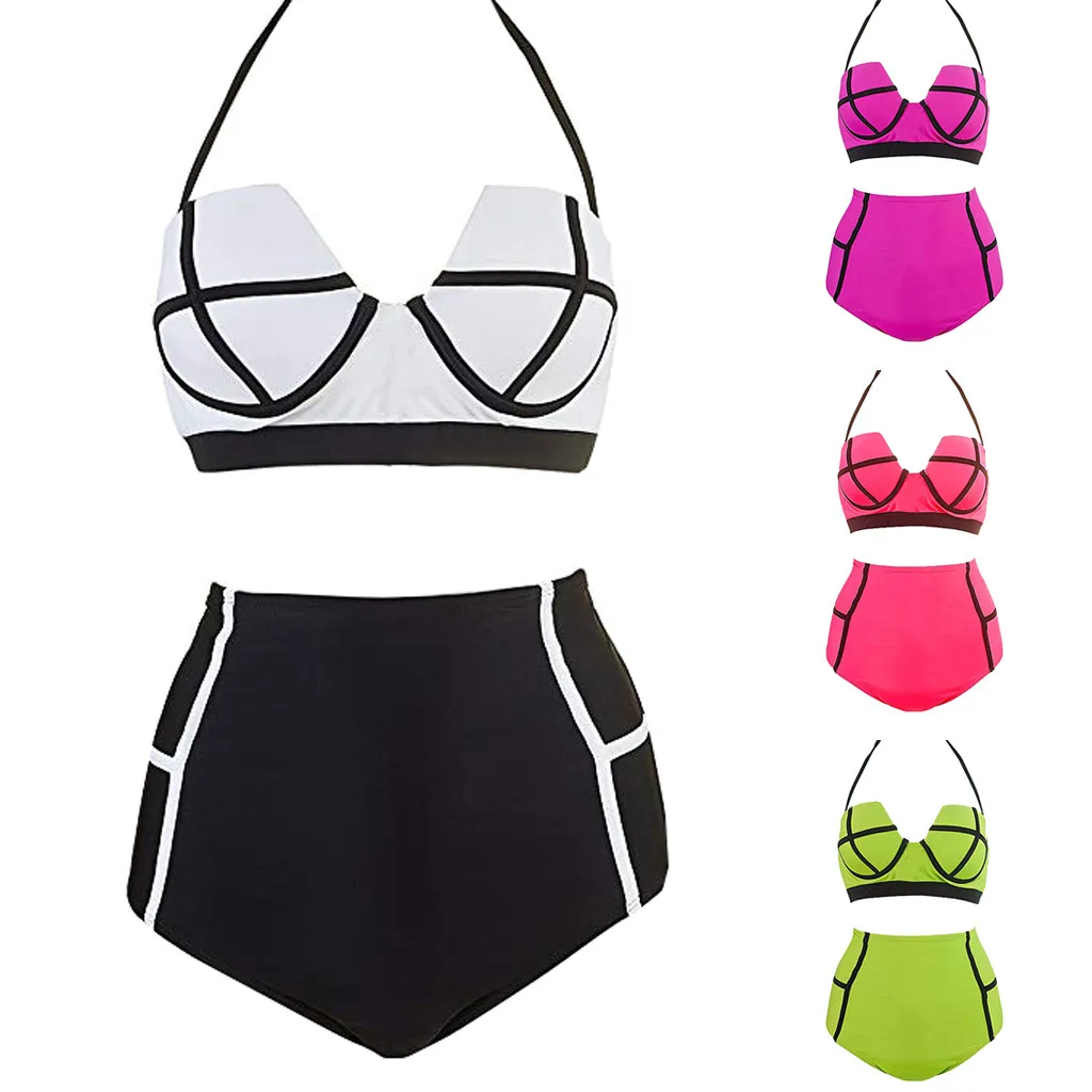 Woman Bikini 2019 Women Colorful High Waist Vintage Beach Padded Bra Suit Surfing Swimwear Cover up Dropping biquini bathers
Woman Bikini 2019 Women Colorful High Waist Vintage Beach Padded Bra Suit Surfing Swimwear Cover up Dropping biquini bathers