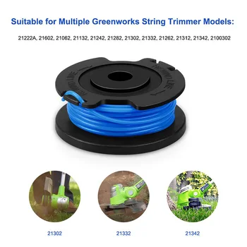 Single Line String Trimmer Replacement Spool for Greenworks 0.065 Inch Autofeed Spools CLH@8
Single Line String Trimmer Replacement Spool for Greenworks 0.065 Inch Autofeed Spools CLH@8