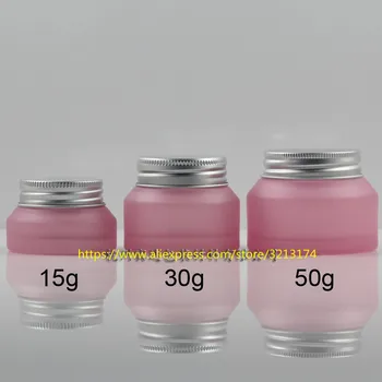 wholesale 15g 30g 50g painted pink frosted glass jar aluminum lid,eye cream mask cream facial cream mini sample container
wholesale 15g 30g 50g painted pink frosted glass jar aluminum lid,eye cream mask cream facial cream mini sample container