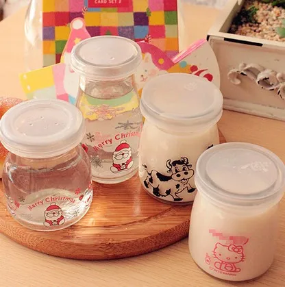 Cartoon Glasses Pudding Bottle Milk Bottle Milk Cup Christmas Cat Cow Pattern Pudding Yogurt Milk Pudding Party Supplies
Cartoon Glasses Pudding Bottle Milk Bottle Milk Cup Christmas Cat Cow Pattern Pudding Yogurt Milk Pudding Party Supplies