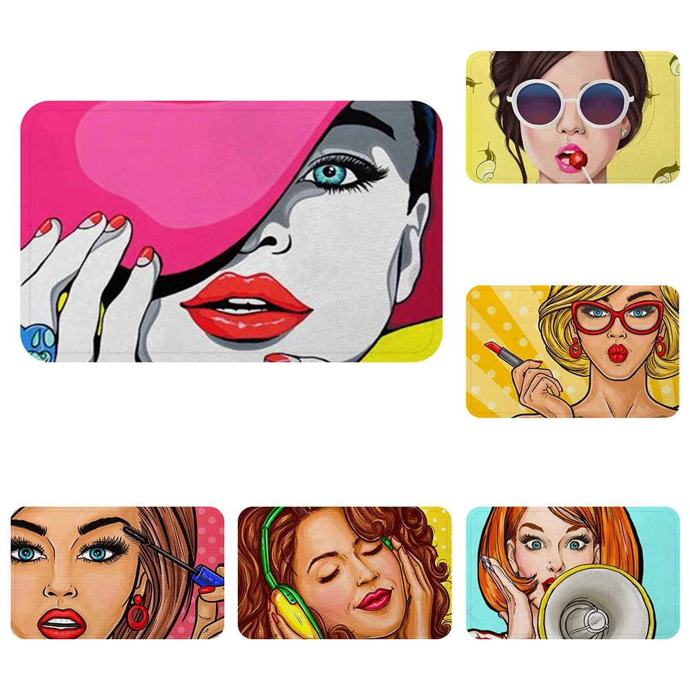 Pop Art Sunglass Music Makeup Girls Mat Bath Carpet Decorative Anti-Slip Mats Room Car Floor Bar Rugs Door Home Decor Gift
Pop Art Sunglass Music Makeup Girls Mat Bath Carpet Decorative Anti-Slip Mats Room Car Floor Bar Rugs Door Home Decor Gift