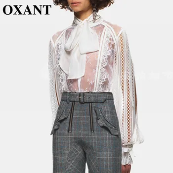 OXANT Sexy Lace Blouse Tops Female Lace Up Bowknot Lantern Sleeve Hollow Out Backless Women Shirt Autumn Fashion Clothes
OXANT Sexy Lace Blouse Tops Female Lace Up Bowknot Lantern Sleeve Hollow Out Backless Women Shirt Autumn Fashion Clothes