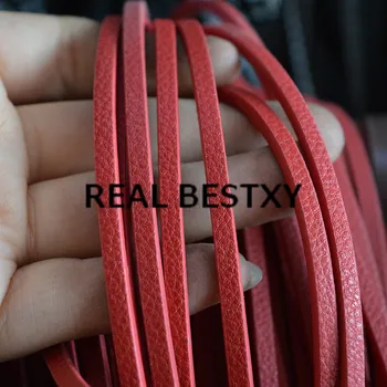 REAL BESTXY 5m/lot 4*3mm red flat cord leather for bracelets making lichee pattern leather cords for jewelry DIY Flat leather
REAL BESTXY 5m/lot 4*3mm red flat cord leather for bracelets making lichee pattern leather cords for jewelry DIY Flat leather