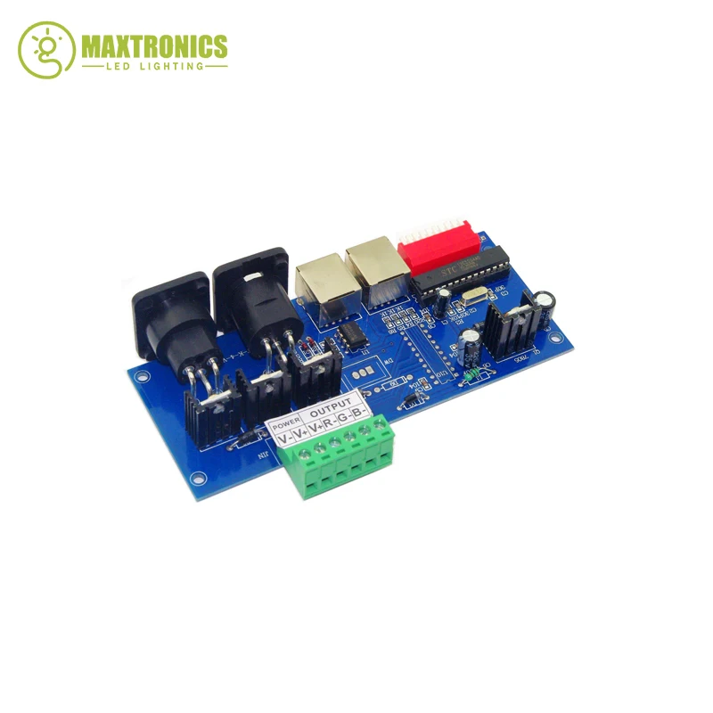 Best price 1 pcs DC12V-24V Constant Current 3 Channel with RJ45 Easy DMX512 LED Decoder DMX-NET-K-3CH-BAN | Освещение
