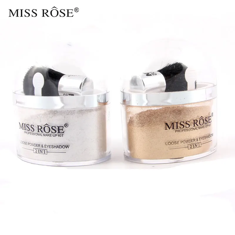 Miss rose loose powder gold and silver colors face waterproof powder make up with brush
Miss rose loose powder gold and silver colors face waterproof powder make up with brush