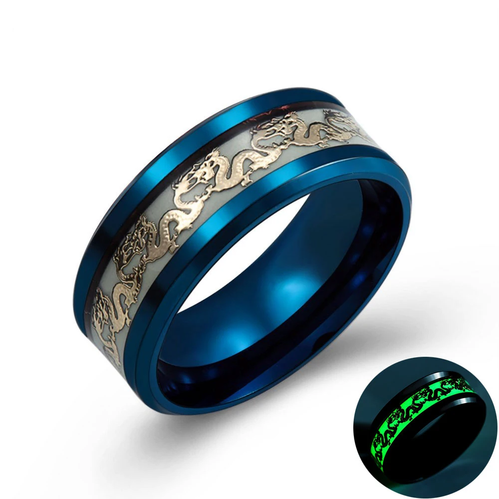 Luminous Dragon Rings for Men Black Gold Blue Color Stainless Steel Women Rings Trendy Glow In The Dark Male Band Ring Jewelry
Luminous Dragon Rings for Men Black Gold Blue Color Stainless Steel Women Rings Trendy Glow In The Dark Male Band Ring Jewelry