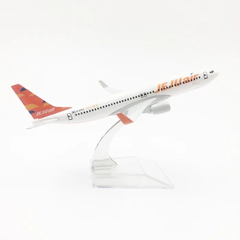 

1/400 Scale Aircraft Boeing 737 Jeju Air 16cm Alloy Plane B737 Model Toys Children Kids Gift for Collection