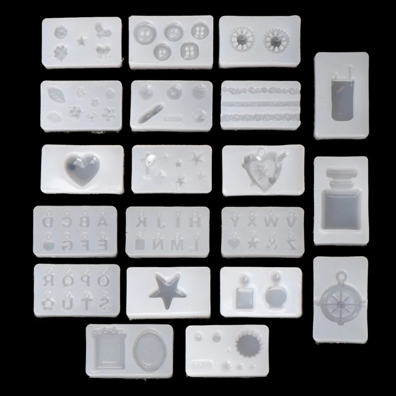 20Pcs Silicone 3D Nail Art Jewelry Mold set Resin Cabochon Jewelry Pendant Decor
20Pcs Silicone 3D Nail Art Jewelry Mold set Resin Cabochon Jewelry Pendant Decor