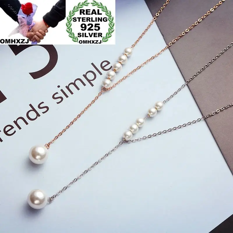 OMHXZJ Wholesale Personality Fashion Woman Girl Party Gift Pearls Long Tassel S925 Sterling Silver 18KT Rose Gold Necklace NC37
OMHXZJ Wholesale Personality Fashion Woman Girl Party Gift Pearls Long Tassel S925 Sterling Silver 18KT Rose Gold Necklace NC37