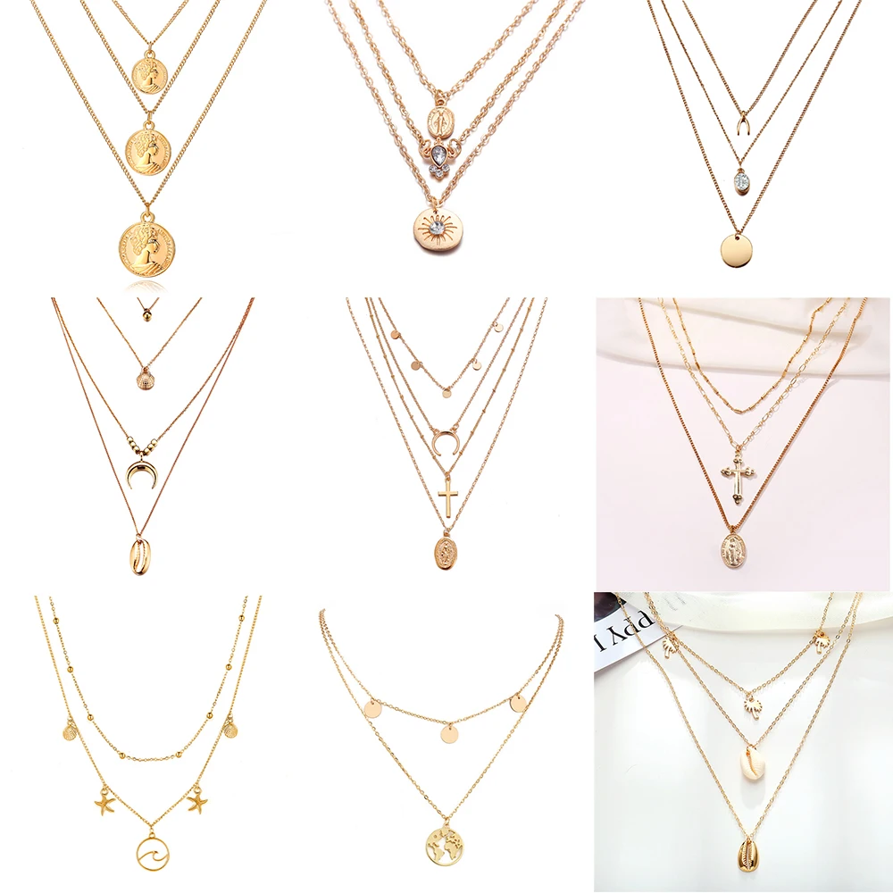 IF YOU Starfish Gold Color Shell Layered Pendant Necklaces For Women Bohemia Chain Choker Necklace boho Jewelry 2019 New Gift
IF YOU Starfish Gold Color Shell Layered Pendant Necklaces For Women Bohemia Chain Choker Necklace boho Jewelry 2019 New Gift
