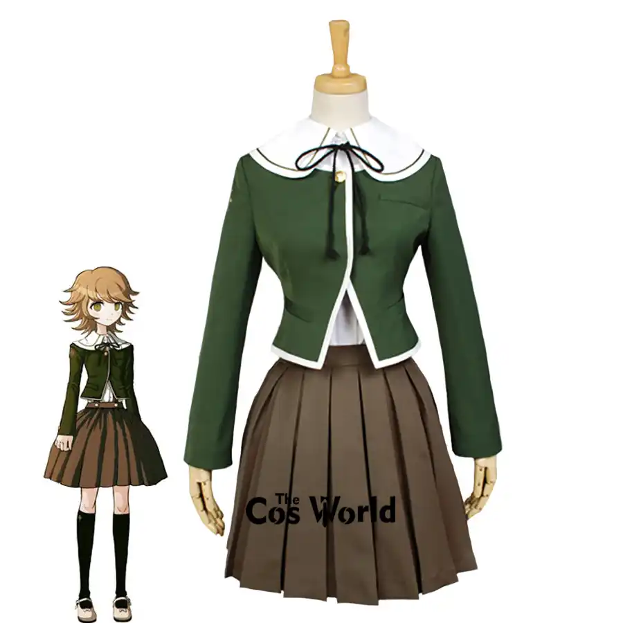 Danganronpa藤崎千尋学校制服コートシャツドレス衣装アニメコスプレ衣装 Gooum