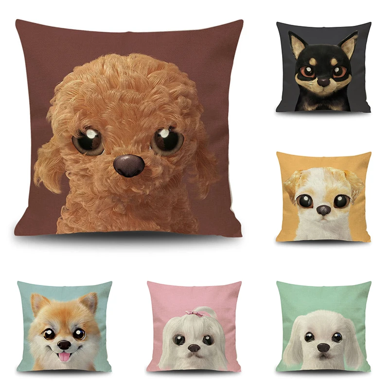 New 45*45cm Cute animal dog cat Cotton Linen Throw Pillow Cushion Cover Car Home Decor Bed Sofa Decorative Pillowcase funda
New 45*45cm Cute animal dog cat Cotton Linen Throw Pillow Cushion Cover Car Home Decor Bed Sofa Decorative Pillowcase funda