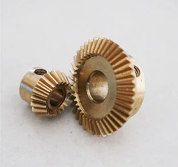 1Sets 0.5M-20/40T(Speed ratio-1:2) Precision Mini Copper Bevel Gear--inner hole:4mm/6mm
1Sets 0.5M-20/40T(Speed ratio-1:2) Precision Mini Copper Bevel Gear--inner hole:4mm/6mm