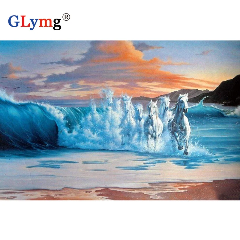 Needlework Diy Diamond Painting Cross Stitch Wave Horse Diamond Embroidery Full Square Drill European Home Decor Animal Picture
Needlework Diy Diamond Painting Cross Stitch Wave Horse Diamond Embroidery Full Square Drill European Home Decor Animal Picture