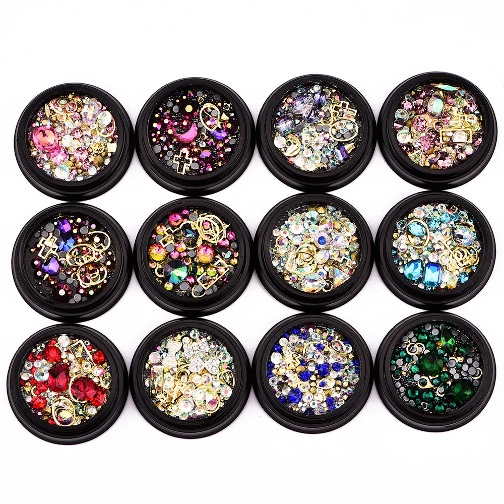 Fashion Colorful Nail Crystal Rhinestones Set Mixed Size Sharp Bottom Mixed Color Nail Art Design 3D Decoration Manicure Tools
Fashion Colorful Nail Crystal Rhinestones Set Mixed Size Sharp Bottom Mixed Color Nail Art Design 3D Decoration Manicure Tools