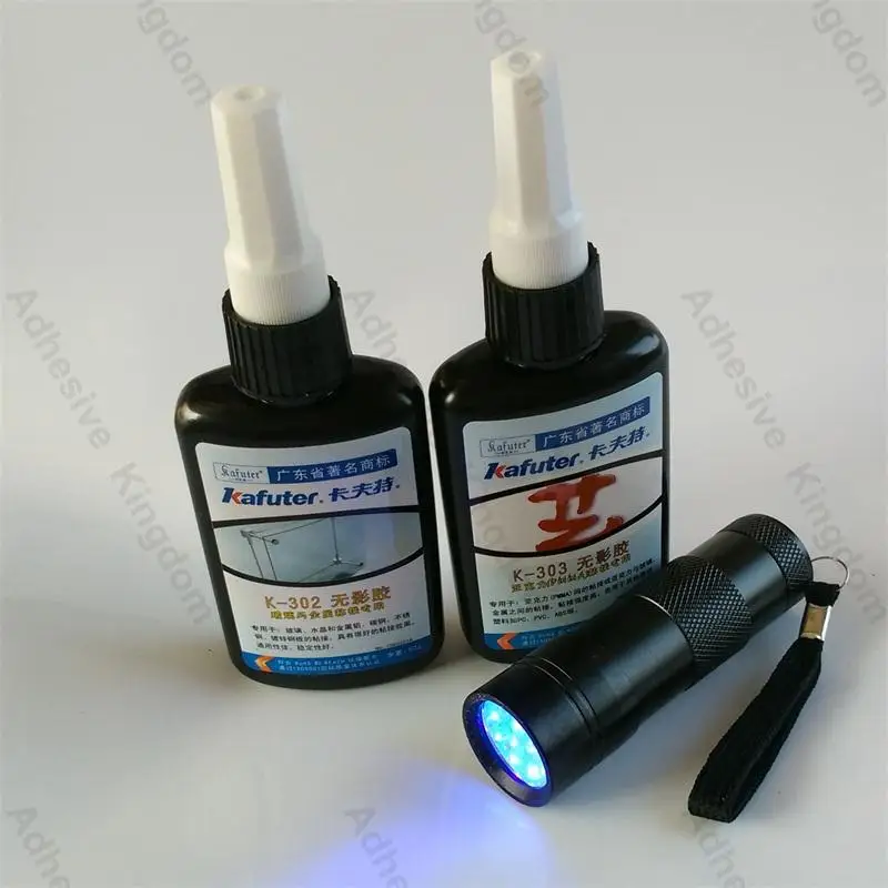 Hot Sale 2pcs 50g K-302/K-303 kafuter UV glue+portable UV flashlight uv curing adhesive Acrylic transparent plastic glass glue
Hot Sale 2pcs 50g K-302/K-303 kafuter UV glue+portable UV flashlight uv curing adhesive Acrylic transparent plastic glass glue