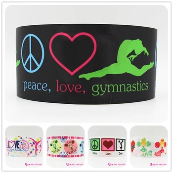 Q&N ribbon 16mm 22mm 25mm 38mm 50mm 75mm peace love gymnastics printed grosgrain ribbon webbing 50yards/roll for hair tie
Q&N ribbon 16mm 22mm 25mm 38mm 50mm 75mm peace love gymnastics printed grosgrain ribbon webbing 50yards/roll for hair tie