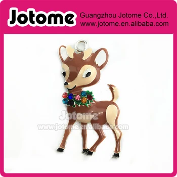 48mm Deer pendant , Christmas brown deer pendant , brown enamel deer pendant with colorful wreath
48mm Deer pendant , Christmas brown deer pendant , brown enamel deer pendant with colorful wreath