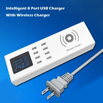 Qi Wireless Charger Universal Smart 8 Ports USB Fast Charger Led Display Charging Pad Power Socket Adapter Strip EU US UK Plug
Qi Wireless Charger Universal Smart 8 Ports USB Fast Charger Led Display Charging Pad Power Socket Adapter Strip EU US UK Plug