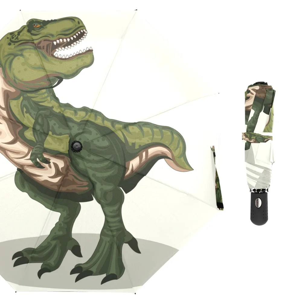 Susino Green Dinosaur Windproof Umbrellas Fully-automatic Open Metal Pongee Compact Auto Open Close Three-folding Umbrella
Susino Green Dinosaur Windproof Umbrellas Fully-automatic Open Metal Pongee Compact Auto Open Close Three-folding Umbrella