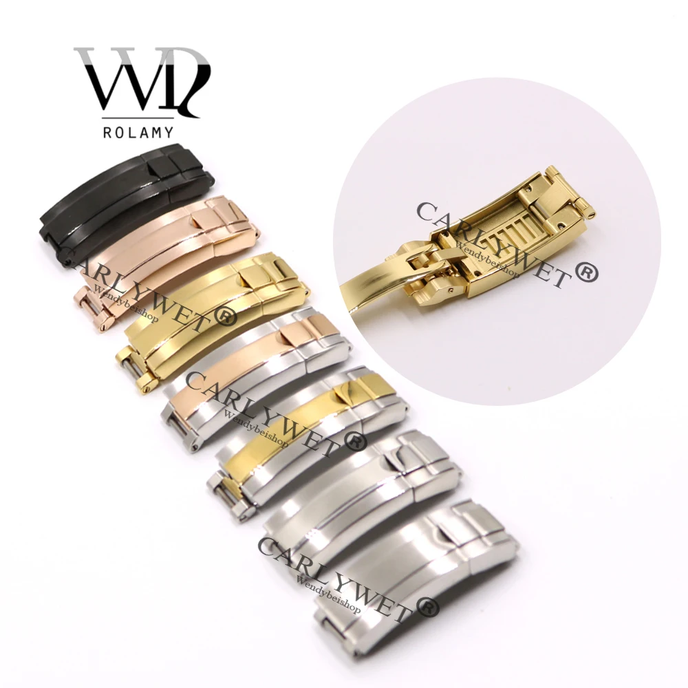 Rolamy 9mm x 9mm Brush Polish Stainless Steel Watch Buckle Glide Lock Clasp Steel For Watch Band Bracelet Straps Rubber
Rolamy 9mm x 9mm Brush Polish Stainless Steel Watch Buckle Glide Lock Clasp Steel For Watch Band Bracelet Straps Rubber