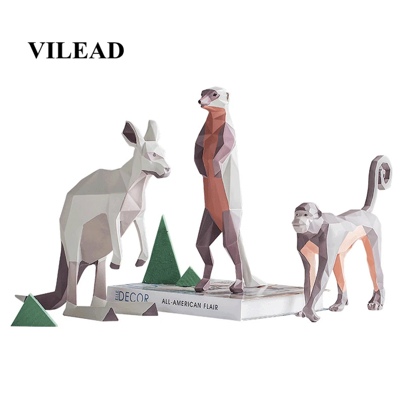 VILEAD 4 Size Resin Geometric Animal Figurines Nordic Modern Home Decoration Ornament Creative Ostrich Macaque Kangaroo Mongoose
VILEAD 4 Size Resin Geometric Animal Figurines Nordic Modern Home Decoration Ornament Creative Ostrich Macaque Kangaroo Mongoose