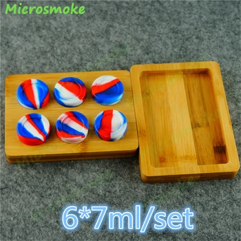 2pcs 6*7ml Silicone Wax Bamboo Kit Set with 42ml silicon oil container for dry herb jars dab gift bamboo box Unique design
2pcs 6*7ml Silicone Wax Bamboo Kit Set with 42ml silicon oil container for dry herb jars dab gift bamboo box Unique design