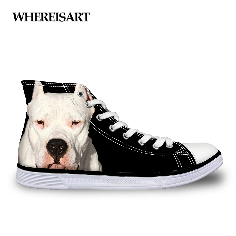 WHEREISART Black Animal Bulldog Print Women's High-top Vulcanize Shoes Cute Women Classic High Top Canvas Shoes Casual Sneakers
WHEREISART Black Animal Bulldog Print Women's High-top Vulcanize Shoes Cute Women Classic High Top Canvas Shoes Casual Sneakers