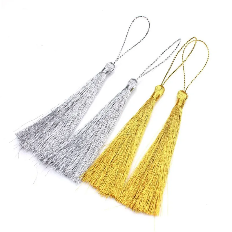 30PCs 13CM Gold/Silver Polyester Tassel Fringe Silk Thread Long Tassels Decorative For Jewelry DIY Chinese Knot Curtains Clothes
30PCs 13CM Gold/Silver Polyester Tassel Fringe Silk Thread Long Tassels Decorative For Jewelry DIY Chinese Knot Curtains Clothes