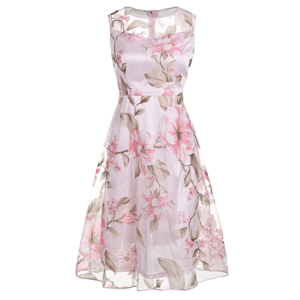 pink floral summer dress