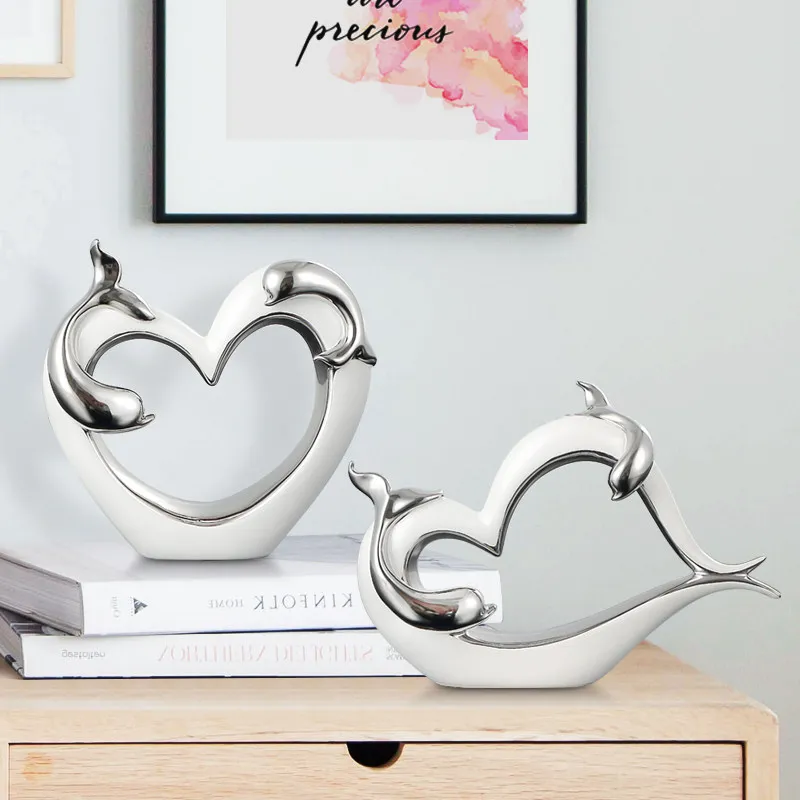 Modern Ceramic Dolphin Lovers Figurines Home Furnishing Decoration Crafts Office Hotel Desktop Ornaments Wedding Gifts Art Decor
Modern Ceramic Dolphin Lovers Figurines Home Furnishing Decoration Crafts Office Hotel Desktop Ornaments Wedding Gifts Art Decor
