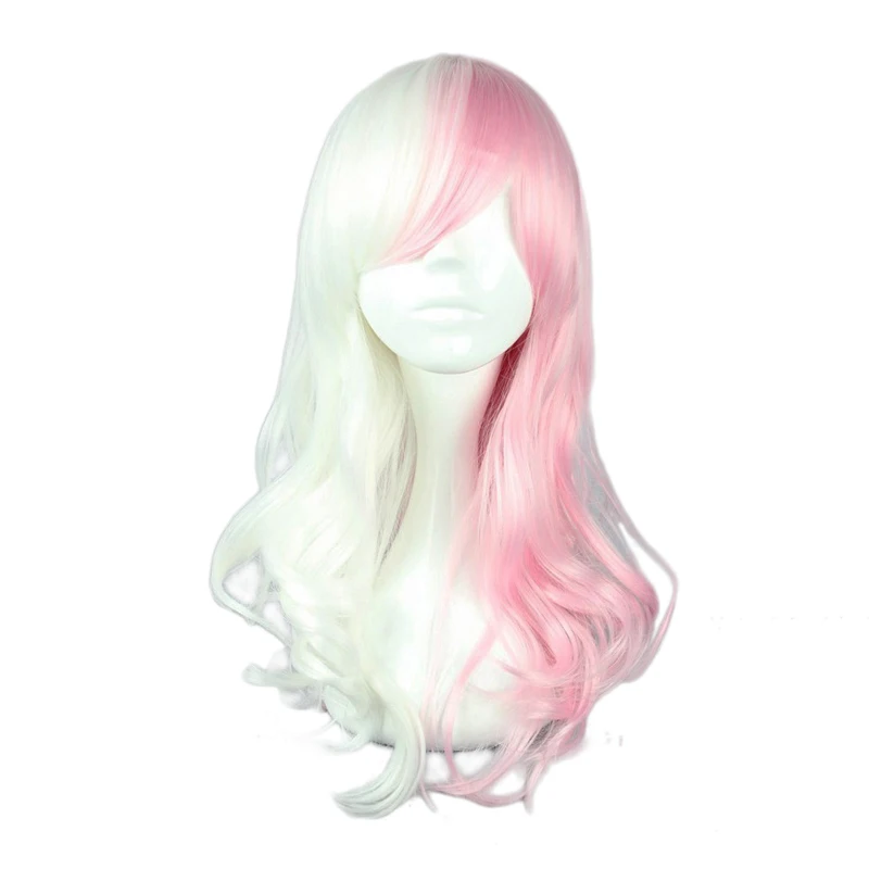 Anime Danganronpa Monomi Women Long Curly Wig Cosplay Costume Dangan Ronpa White Pink Mix Synthetic Hair Halloween Party Wigs
Anime Danganronpa Monomi Women Long Curly Wig Cosplay Costume Dangan Ronpa White Pink Mix Synthetic Hair Halloween Party Wigs
