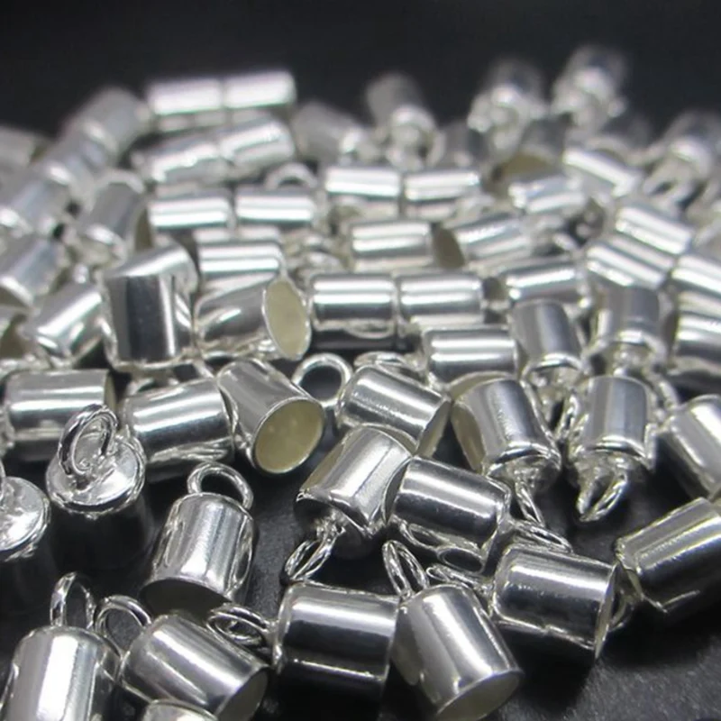 925 Sterling Silver end leather cord cap Clasp Chain Cord Rope End had Beads Caps Buckle for making Jewelry accessorie 4mm 10pc
925 Sterling Silver end leather cord cap Clasp Chain Cord Rope End had Beads Caps Buckle for making Jewelry accessorie 4mm 10pc