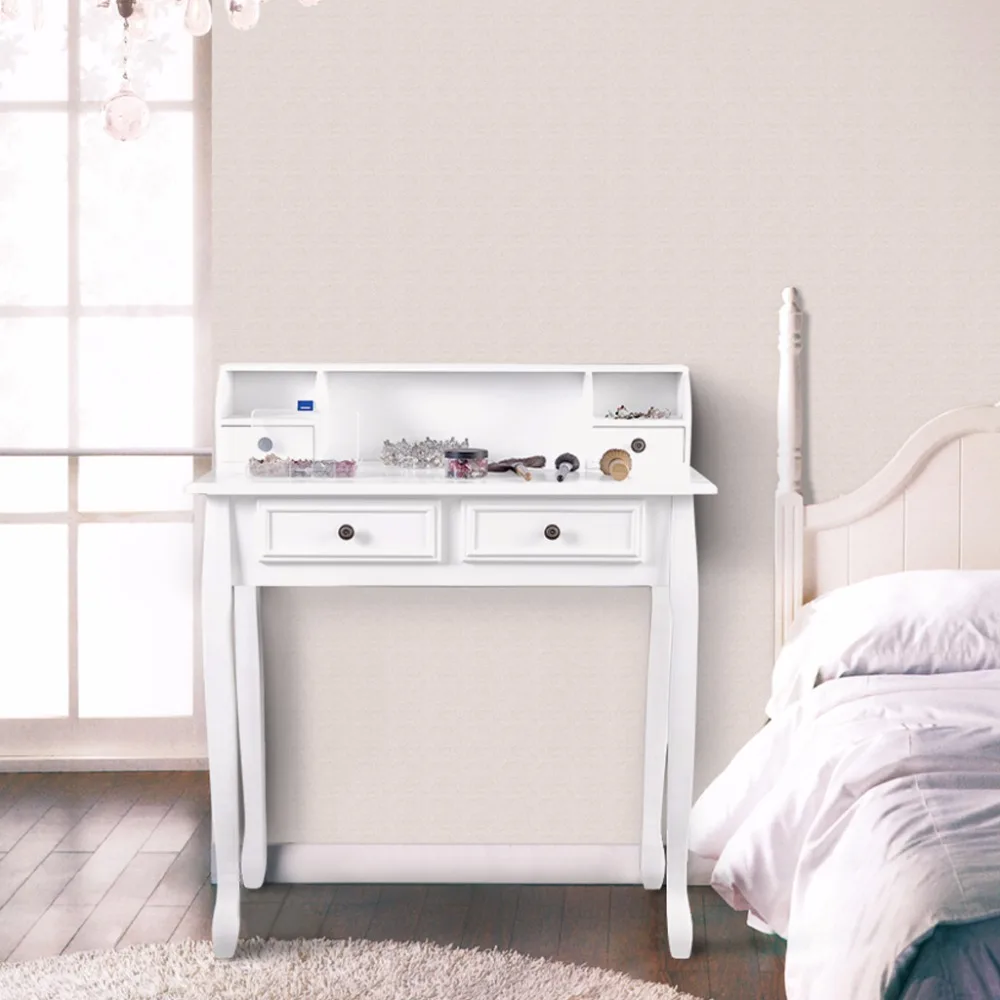 LANGRIA Makeup Dressing Table Vanity with 4 Drawers 3 Open Storage Compartments and Solid Rubberwood Legs
LANGRIA Makeup Dressing Table Vanity with 4 Drawers 3 Open Storage Compartments and Solid Rubberwood Legs