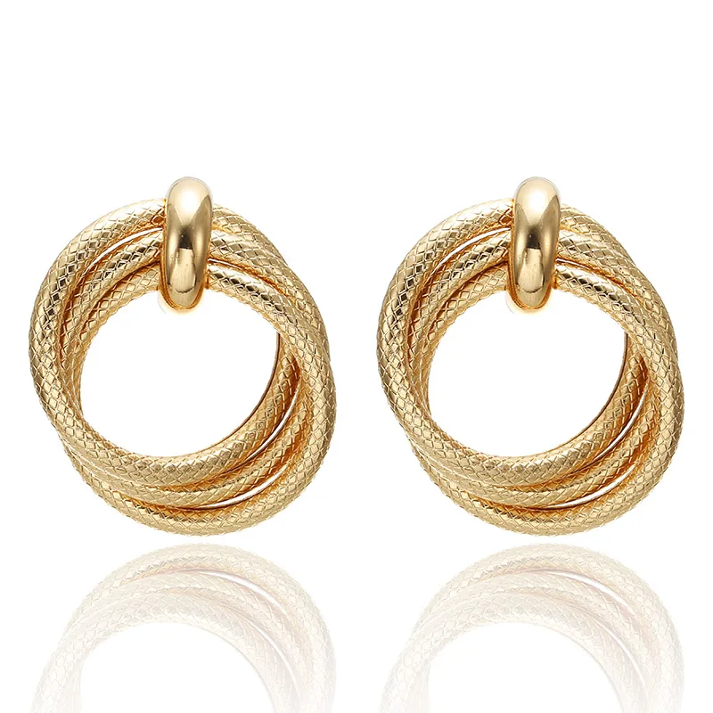 New Vintage Golden Color Hoop Earrings For Women Heavy Double Round Circle Statement Earrings Gift earings fashion jewelry
New Vintage Golden Color Hoop Earrings For Women Heavy Double Round Circle Statement Earrings Gift earings fashion jewelry