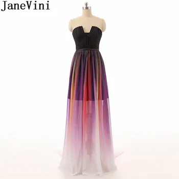 JaneVini Elegant Gradient Long Bridesmaids Dresses Plus Size Strapless Chiffon Prom Dress for Wedding Party Vestido De Gasa 2018
JaneVini Elegant Gradient Long Bridesmaids Dresses Plus Size Strapless Chiffon Prom Dress for Wedding Party Vestido De Gasa 2018