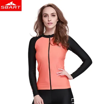 SBART Womens Long Sleeve Swimwear Rashguard Tops Windsurfing UV Protection Swimsuit Surfing drifting Snorkeling Wetsuit Jacket L
SBART Womens Long Sleeve Swimwear Rashguard Tops Windsurfing UV Protection Swimsuit Surfing drifting Snorkeling Wetsuit Jacket L