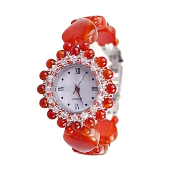 2020 New Of Spot Watch Wholesale Fashion Table A Drop Shipping Heart-shaped Red Agate Decoration Bracelet Watches For Women
2020 New Of Spot Watch Wholesale Fashion Table A Drop Shipping Heart-shaped Red Agate Decoration Bracelet Watches For Women